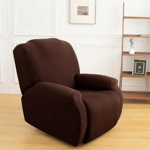 Miniatura 32 de LazyBoy - Funda para sillón reclinable, color liso, 4 piezas, fundas protectoras de muebles para sillón reclinable con bolsillo, funda para sofá