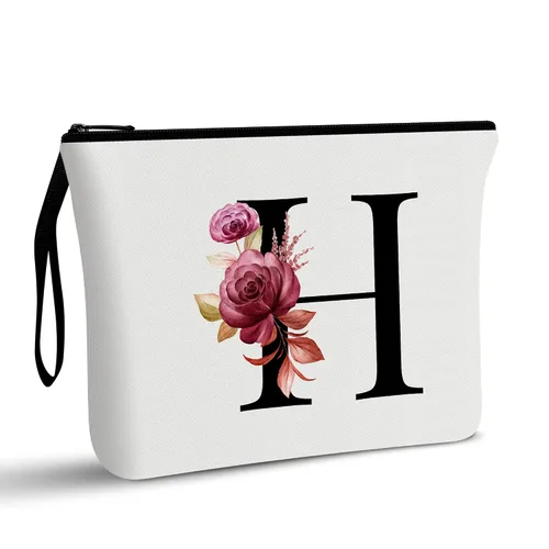 Vavabox A-Z Bolsa de Maquillaje Personalizada, Regalos de Cumpleaños para Mujeres y Mamá, Regalos para la Mejor Amiga, Bolsa de Cosméticos para