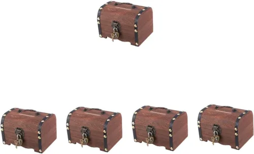 DECHOUS Caja de 5 piezas para collares, joyero, decoración de libros vintage, cajas de regalo para collares, caja de recuerdos, caja del tesoro de
