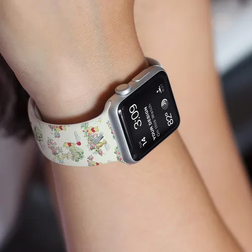 Miniatura 4 de Correa de silicona de dibujos animados compatible con Apple Watch de 1.496/1.575/1.614/1.654/1.732 pulgadas, bonitas correas de repuesto para Apple