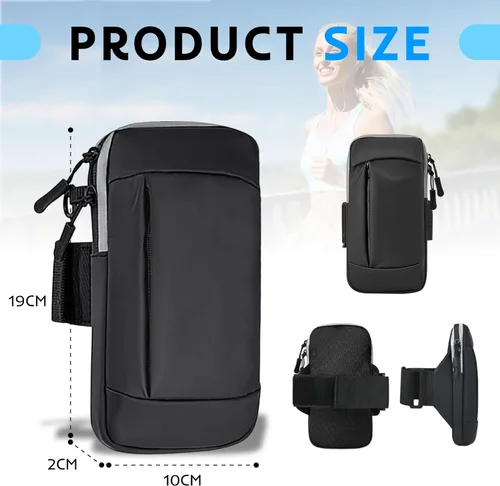 Miniatura 2 de Brazalete para correr, correa deportiva ajustable para correr, brazalete de entrenamiento para iPhone, bolsa de celular para ejercicio para hombres