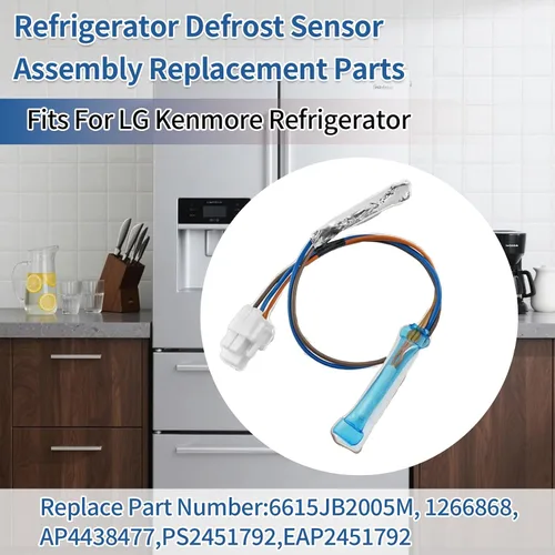 Miniatura 2 de 6615JB2005H - Conjunto de sensor de temperatura de descongelación para refrigerador LG Kenmore, sustituye a 6615JB2005M, 1266868, AP4438477