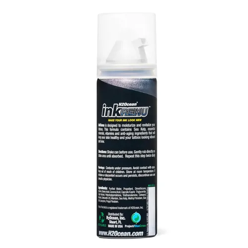 Miniatura 9 de H2Ocean InkRenu - Espuma hidratante para tatuajes que mejora el color, abrillantador, potenciador e hidratante para el cuidado del tatuaje, loción