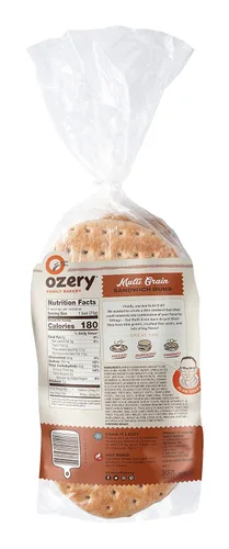 Miniatura 2 de Ozery Bakery, MultiGrain OneBun, pan de pita fino precortado, 21 onzas, paquete de 6