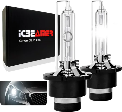 Miniatura 9 de ICBEAMER 10000K D1R D1C D1S Xenon HID Reemplazo directo Reemplazar bombillas de luz baja para faros delanteros de fábrica OEM [Color: azul]