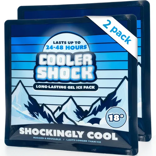 Miniatura 16 de Cooler Shock - Bolsas de hielo reutilizables para enfriadores - Paquetes de congelador fríos de larga duración para enfriadores y loncheras - Bolsas