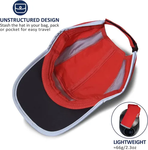 Miniatura 4 de GADIEMKENSD Sombrero reflectante plegable para exteriores, diseño sin estructura, protección solar UPF 50+, sombreros deportivos para mujeres