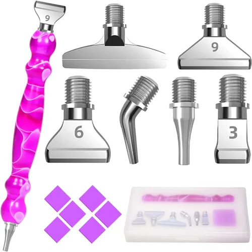 Praise V Do Kit de bolígrafo de pintura de diamante, accesorios de herramienta, lápiz capacitivo, taladro para adultos con colocadores de metal,