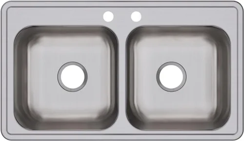 Miniatura 17 de Elkay DSE233194 Dayton Equal - Fregadero de acero inoxidable con doble tazón, 33 x 19
