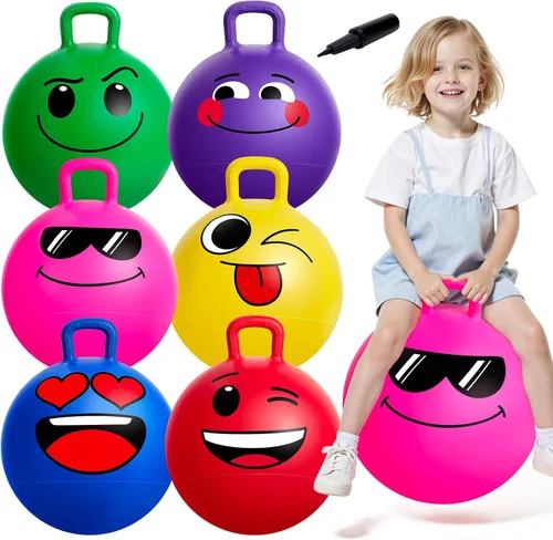 Miniatura 16 de Upper Rider Bola de tolva para niños de 3 a 6 años, bola inflable de 15 pulgadas con asa para niños pequeños, juguetes de salto de hippity hop