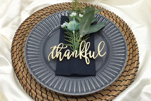 Miniatura 4 de Tarjetas de lugar agradecido, tarjetas de lugar de Navidad personalizadas, ajuste de lugar de cena personalizado, decoración de mesa de otoño