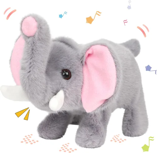 Miniatura 47 de Hopearl - Juguete de peluche electrónico interactivo de unicornio con sonidos y movimientos, camina y tiene un cuerno luminoso; regalo para niños