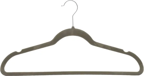 Miniatura 6 de Amazon Basics - Juego de 30 perchas antideslizantes, delgadas, con acabado de terciopelo, color gris/plateado