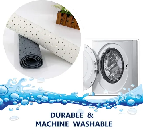 Miniatura 7 de SafeLand - Tapete antideslizante para baño, ducha, bañera, material TPR, ecológico, sin PVC, lavable a máquina, sin olor, con potentes ventosas