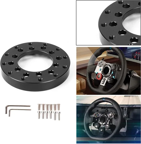Miniatura 6 de Kit de modificación de anillo de repuesto para volante PCD de 2.756 in para Logitech G25 G27 G920 Adaptador de rueda Sparco Momo