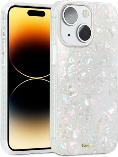 Miniatura 32 de SCORPIFY Funda para iPhone 14 [compatible con MagSafe] con diseño de mármol azul fantasía, bonita funda magnética para teléfono para mujeres, niñas