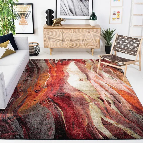 Miniatura 15 de SAFAVIEH Colección Glacier GLA126Q - Alfombra moderna de estilo abstracto, no desprende pelusa, para sala de estar, comedor, dormitorio, recibidor