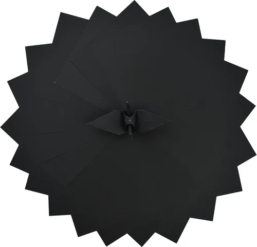 100 papel de origami de doble cara, color negro, 3 x 3 pulgadas, cuadrado, fácil para grúas de origami, papel de álbum de recortes (#S11 negro)