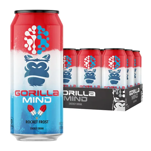Miniatura 20 de Gorilla Mind Bebida energética Energía inigualable · Enfoque amplificado N-acetil-L-tirosina, alfa-GPC, 200 mg de cafeína, uridina, azafrán 0