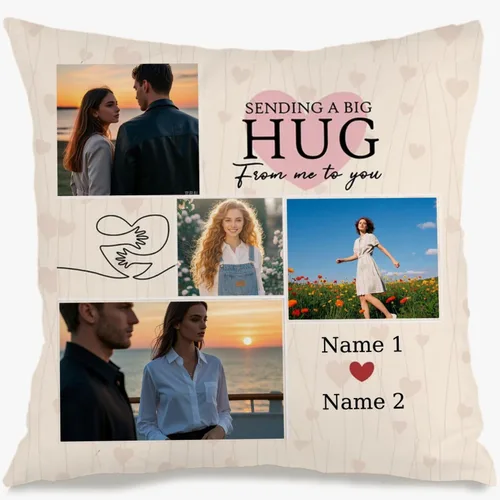 Miniatura 16 de Personalized Pillow Cover Combining 6 Images and Text for Mom, Cozy Throw Cushion Ideal as a Heartfelt Gift for Family Holidays Special Occasions or