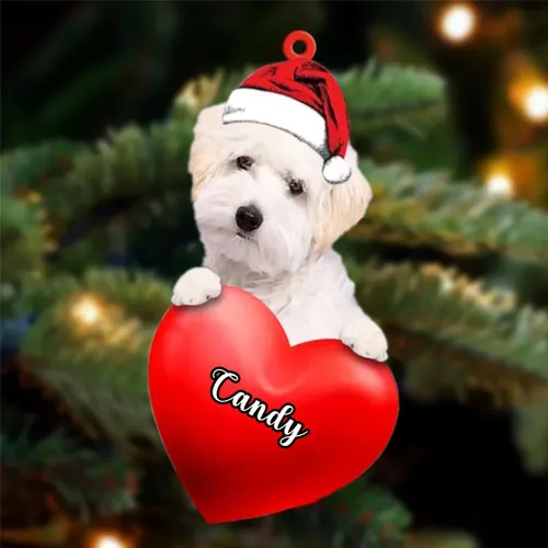 Miniatura 45 de Adornos de Navidad personalizados para perros, nombre personalizado, adorno de Malamute de Alaska, adornos acrílicos, regalos de Navidad, amantes