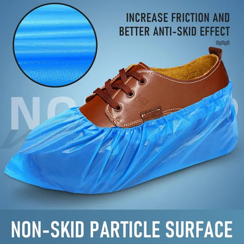Miniatura 4 de Buself Fundas desechables antideslizantes – Paquete de 100 (50 pares), fundas impermeables y reciclables para botines de zapatos para interiores, se