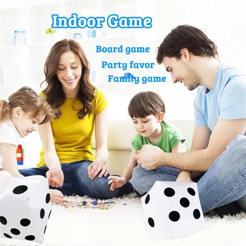 Miniatura 7 de Paquete de 3 dados inflables gigantes de 13 pulgadas, divertidos dados inflables gigantes grandes para juegos de mesa en interiores y exteriores