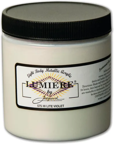 Miniatura 44 de Jacquard Lumiere Pintura para Tela de 2.25oz Turquesa Nacarado - Pintura Metálica para Tela, Cuero, Lienzo, Papel y Madera - Pintura Acrílica