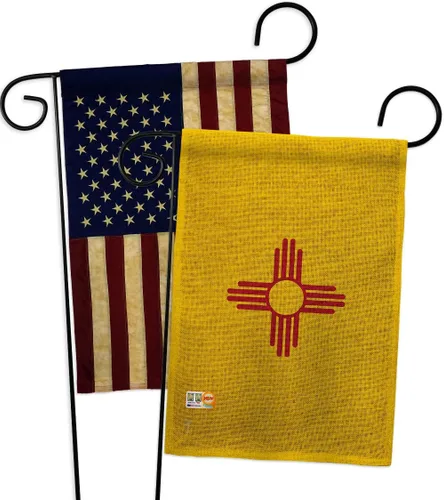 Miniatura 9 de New Mexico Garden Flags 2pcs Pack Americana States USA American Territories Republic Country Particular Area Small Decorative Gift Yard House Banner