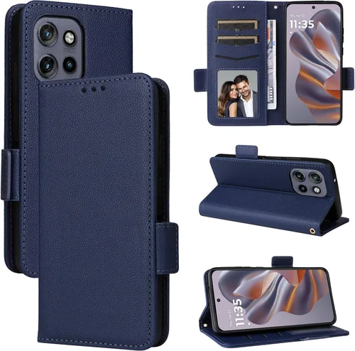Miniatura 177 de Funda de piel sintética compatible con Motorola Moto E22 4G, funda de piel sintética compatible con Motorola Moto E22i 4G, color negro