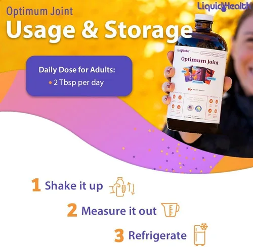 Miniatura 4 de LIQUIDHEALTH Optimum Suplemento de apoyo articular con glucosamina, condroitina, MSM, ácido hialurónico, vitaminas líquidas de triple fuerza, sin