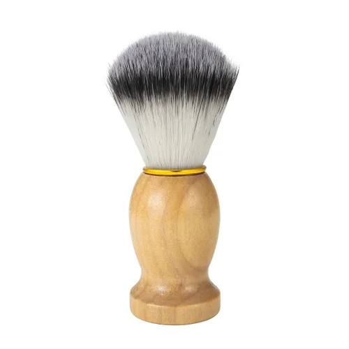 Brocha de afeitar personalizada, cepillo de afeitar hecho a mano para hombre para aseo de hombres, afeitado húmedo, regalo (mango de madera, 01)