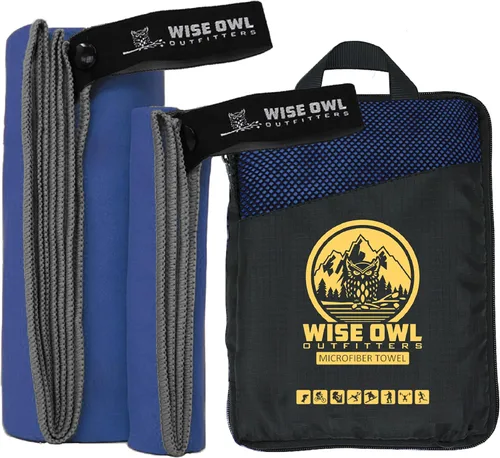 Miniatura 12 de Wise Owl Outfitters Microfiber Camping Towel - Quick Dry Towel for Travel, Backpacking, Hiking, Beach, Gym & Yoga - Compact, Fast Drying &