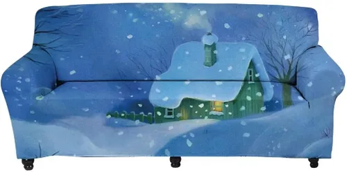 Miniatura 23 de Horeset Snowy Tree - Funda de sofá para 2 cojines, decoración del hogar, funda protectora de muebles para perro, impermeable y lavable Árbol nevado