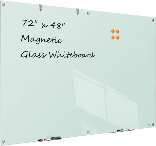 Miniatura 35 de TSJ OFFICE - Pizarrón de cristal calendario - 48 x 36 pulgadas, pizarra de borrado en seco para montar en la pared, planificador anual grande