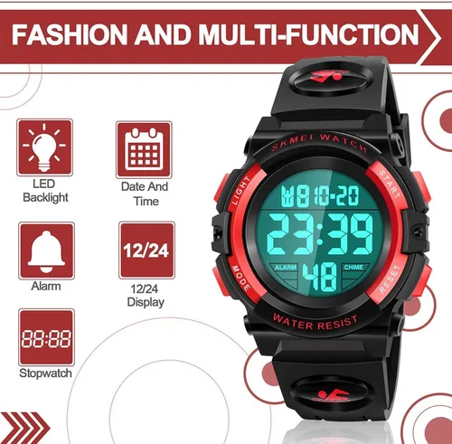 Miniatura 3 de Reloj impermeable multifuncional LED para niños - Regalos para niños