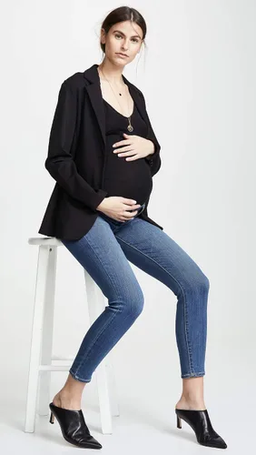 Miniatura 5 de PAIGE Jeans de maternidad Verdugo de tiro medio ultra ajustados para mujer