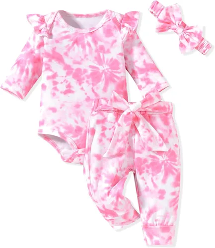 Miniatura 130 de Aalizzwell Conjunto de mameluco acanalado para bebé recién nacido prematuro para otoño e invierno