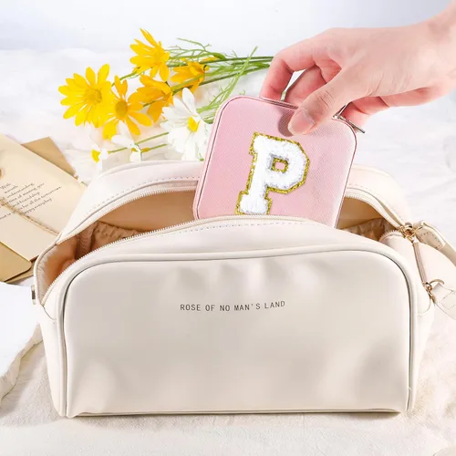 Miniatura 7 de URSKYTOUS Joyero pequeño de viaje con joyero con inicial, mini organizador de joyas para mujeres, portátil, personalizado, adolescente, niñas
