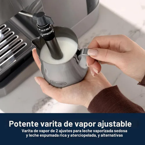 Miniatura 3 de De’Longhi Máquina de café espresso clásica con espumador de leche, bomba de 15 bares y control de temperatura - Kit de cafetera barista