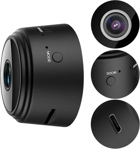 Miniatura 7 de Estink Mini cámara A9 Home, cámara inalámbrica de 1080P, cámara para mascotas para cachorros para interiores y exteriores con cubierta trasera Negro