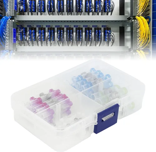 Miniatura 4 de Electrical Wire Crimp Terminals, Simple Transparent Shell, Heat Shrink End Connectors for Solder Ring Terminals(100pcs Boxed)