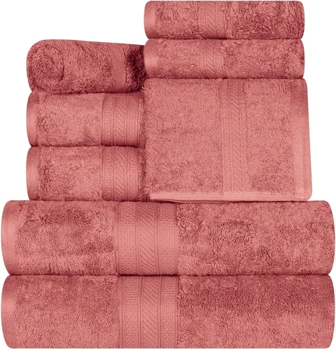 Miniatura 87 de Superior Juego de 2 toallas de baño de fibra larga 100% algodón peinado de 27.64 oz/m², para baño, ducha, cocina, súper suave, afelpado, altamente