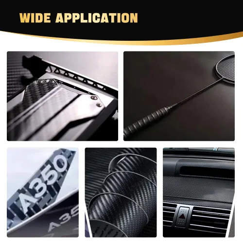 Miniatura 9 de BARTOO Rollo de tela de fibra de carbono de 4.9 pies x 12 pulgadas, 2 x 2 tejido de sarga de 3 k/7.76 oz, hoja de fibra de carbono de alta Azul