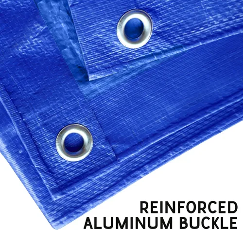 Miniatura 2 de STARPYNG - Lona azul de 7 mm 6x8 pies - Lona impermeable multifuncional azul - Lona impermeable de polietileno resistente a los rayos UV, a prueba