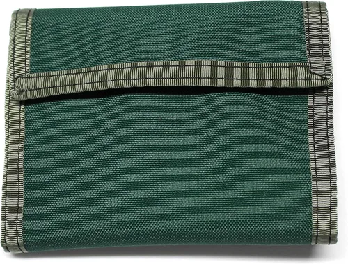 Miniatura 4 de Billetera de nailon con bolsillo para monedas con cremallera, Verde, Billetera plegable