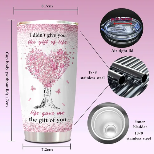Miniatura 5 de ZANIION Regalos para Ahijada de Madrina Vaso Térmico 20oz 1PC, Taza de Bautismo Cumpleaños para Ahijada, Regalos para Ahijada de Padrino, Regalo