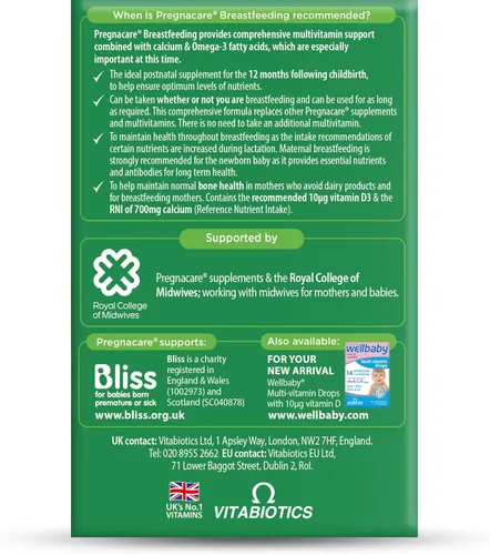 Miniatura 5 de Vitabiotics - Pregnacare - Lactancia materna - 84 Tabletas