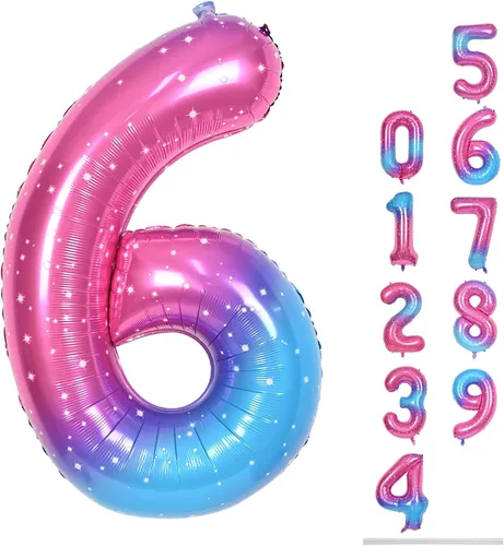 Miniatura 162 de Globo dorado champán con el número 5, globos de aluminio autoinflables grandes de 40 pulgadas del 0 al 9, globo de helio digital 5 dorado claro
