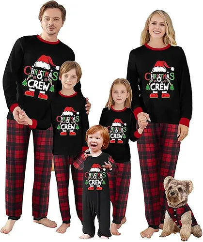 Miniatura 18 de OAKFashion Conjuntos de Pijamas Familiares de Navidad, Pijamas Familiares a Juego de Navidad Ropa de Dormir Pjs